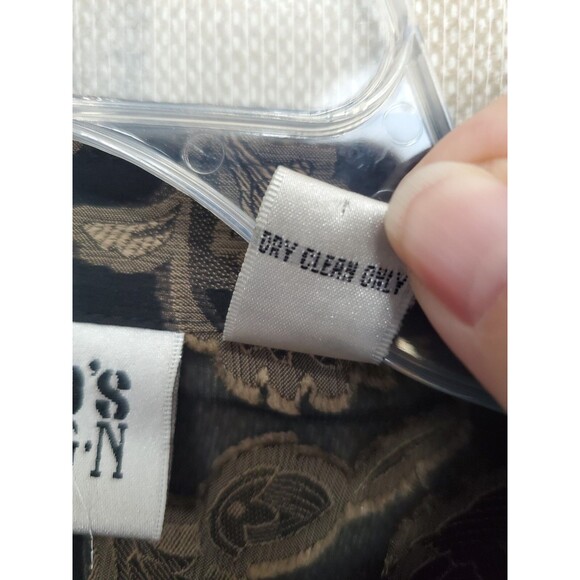 Chico's Design Silk Blend Mesh Floral Print Semi-Sheer Button-up Blouse Sz 3(XL) - Picture 7 of 7